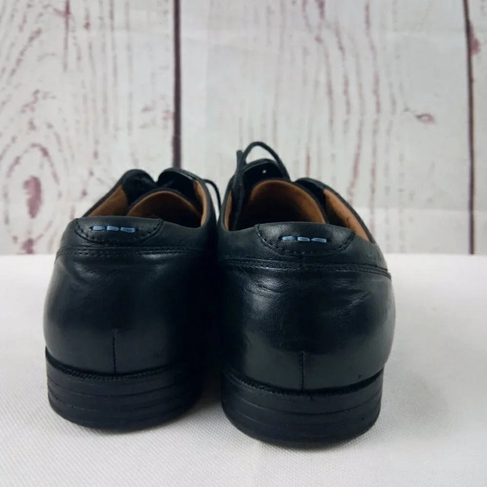 Clarks 1825 Men's Black Leather Oxford Lace Up Dress Shoes Size 11.5M